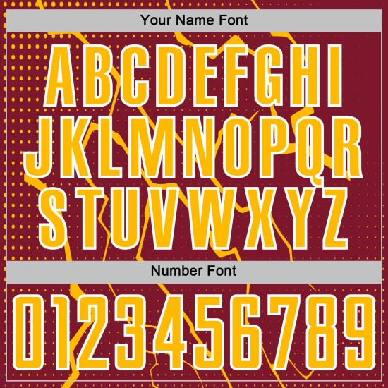 Gold-White Custom Sports Soccer Uniform Crimson Jersey Sublimation Lightning