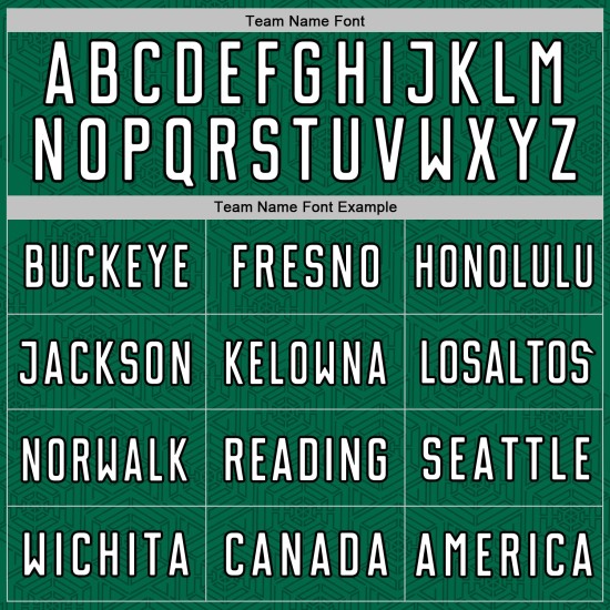 Jersey Shape Sublimation Uniform Green Geometric Soccer Kelly White-Black Custom Sports