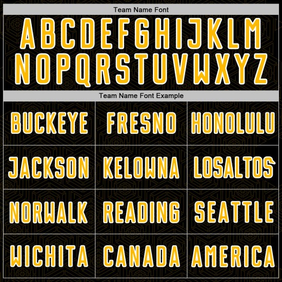 Geometric Custom Uniform Sublimation Soccer Jersey Shape Gold-White Black Sports